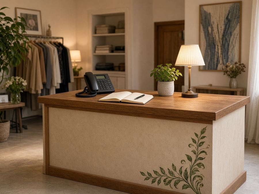 Contact desk at Svanimiron House in Debrecen